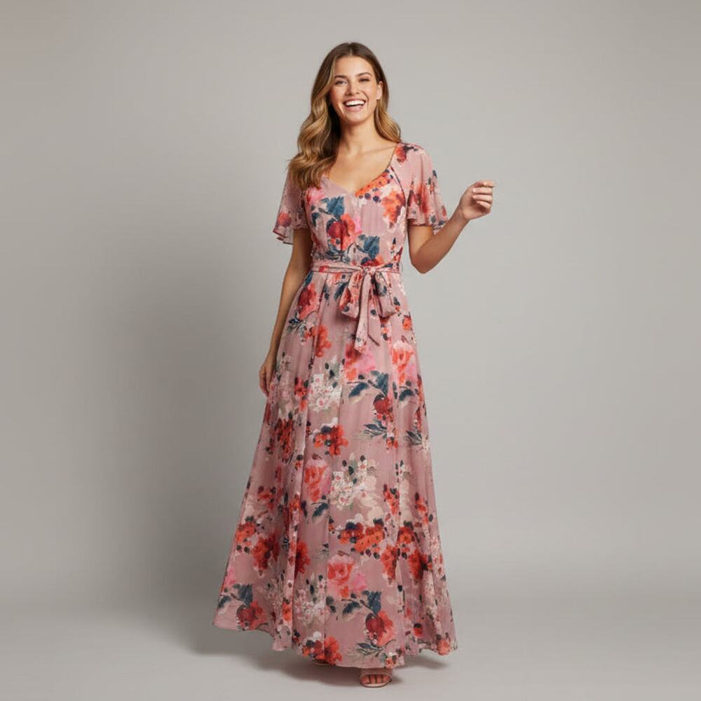 Eliza J. mauve floral dress, size 10, NEW WITH TAGS!